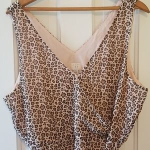 A New Day pale pink airy leopard print dress XXL